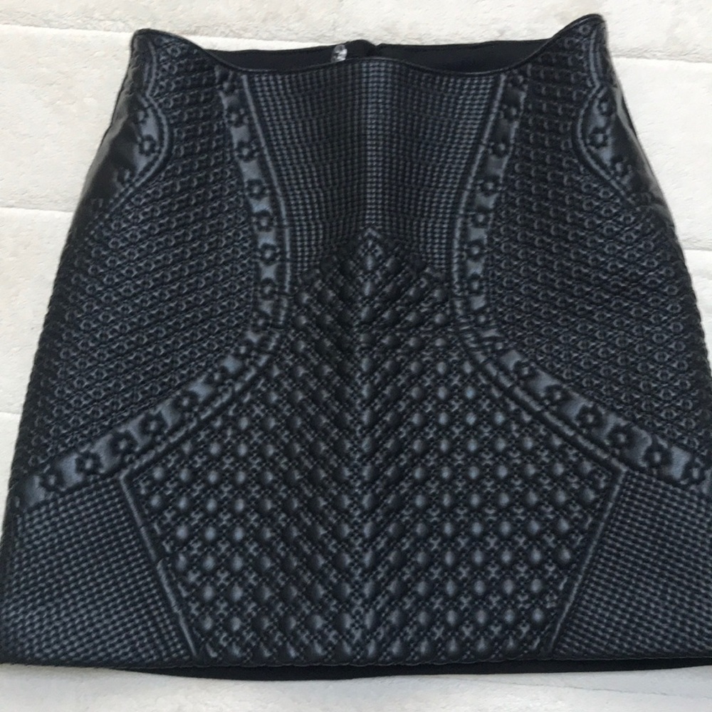 Faux leather skirt